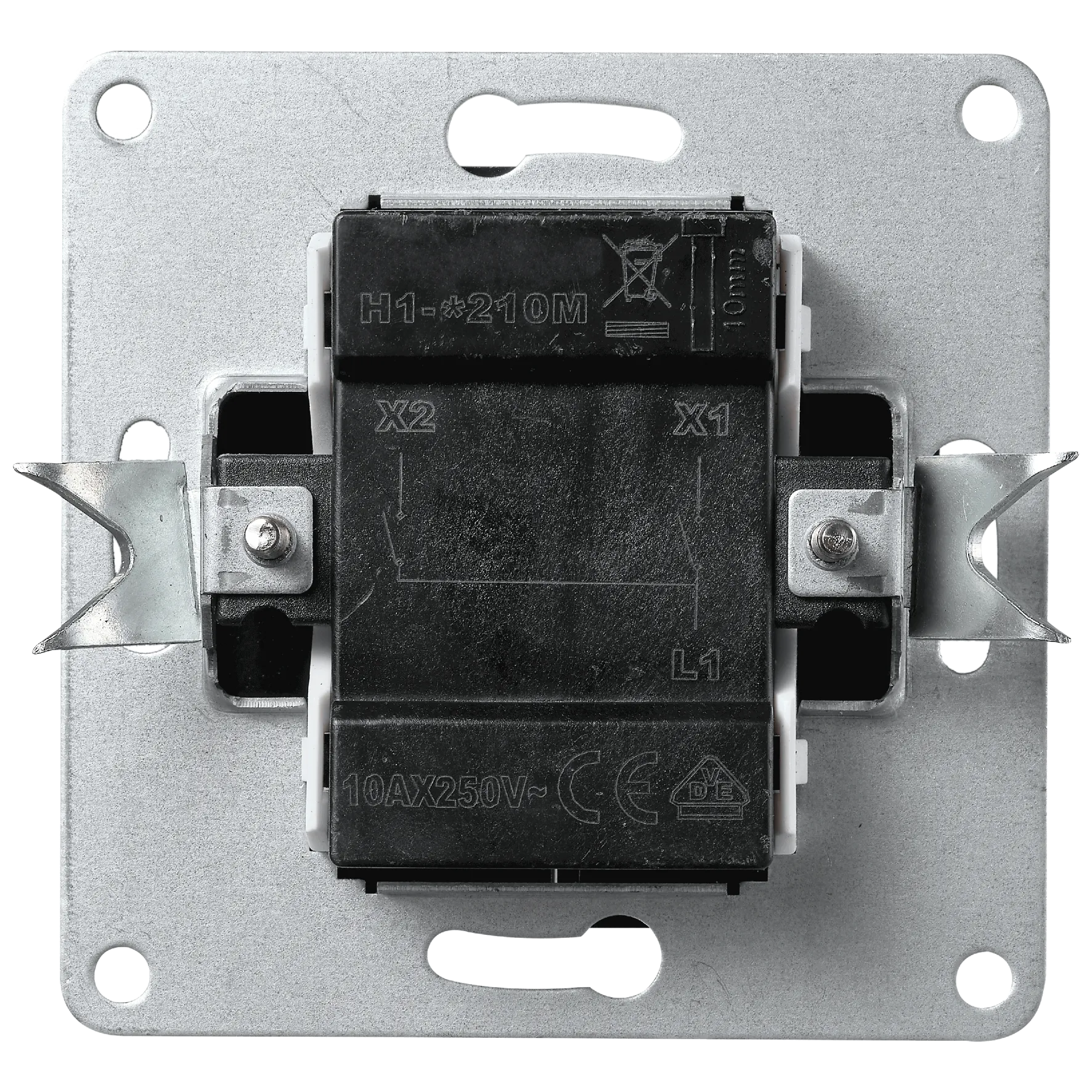 Serien-Schalter McPower ''Flair'', 2-fach, 250V~/10A, UP, anthrazit – Bild 2