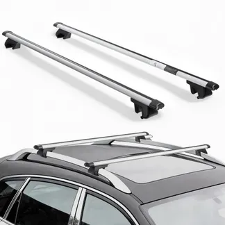VEVOR 2 x Dachgepäckträger Dachquerträger mit 100 kg Tragkraft, Passend für Erhöhte Dachreling, 220–1060 mm Relingabstand, Abschließbare Querträger für Gepäck Kanus Transportkörbe, Dachträger VEVOR 2 x Dachgepäckträger Dachquerträger mit 100 kg Tragkraft, Passend für Erhöhte Dachreling, 220–1060 mm Relingabstand, Abschließbare Querträger für Gepäck Kanus Transportkörbe, Dachträger