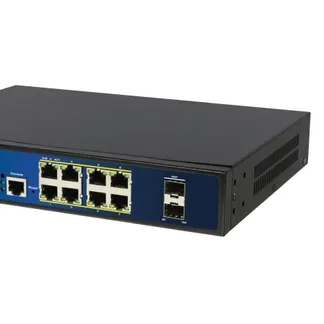 ALLNET Switch full managed Layer2+ 10 Port • 8x GbE • PoE Budget 130W • 8x PoE at • 2x SFP • 19″ • Lüfterlos • JSON API • ALL-SG8610PMJ ALLNET Switch full managed Layer2+ 10 Port • 8x GbE • PoE Budget 130W • 8x PoE at • 2x SFP • 19″ • Lüfterlos • JSON API • ALL-SG8610PMJ
