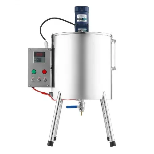 VEVOR Elektrische Abfüllmaschine Flaschenabfüllmaschine mit 30L Trichter, Abfüllanlage für Kerzenwachs & Kosmetik, Edelstahlgehäuse, Heiz- & Mischfunktion, Temperaturregelung, T-förmiges Mischmesser – Bild 8