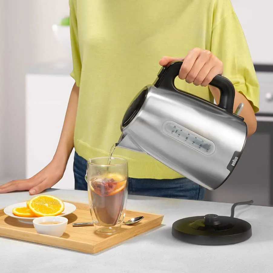 Braun PurShine WK102AI-WK1500BK Wasserkocher 1,7 l 2200 W Schwarz, Edelstahl – Bild 6