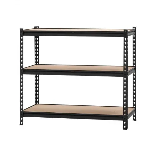 VEVOR Schwerlastregal 1025x517x1813mm, 1134kg Belastbares Lagerregal mit Stahlgestell 5 Verstellbaren MDF-Platten, Teilbares Steckregal als Werkbank, Flexibles Metallregal für Keller Garage Werkstatt – Bild 10