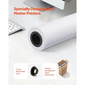 VEVOR Breitformatpapier Papierrollen 609,6 mm (B) / 45,7 m (L), 20 lb Papierrollen ideal für CAD-Zeichnungen technische Pläne GIS-Karten Architekturentwürfe Plotterpapier VEVOR Breitformatpapier Papierrollen 609,6 mm (B) / 45,7 m (L), 20 lb Papierrollen ideal für CAD-Zeichnungen technische Pläne GIS-Karten Architekturentwürfe Plotterpapier