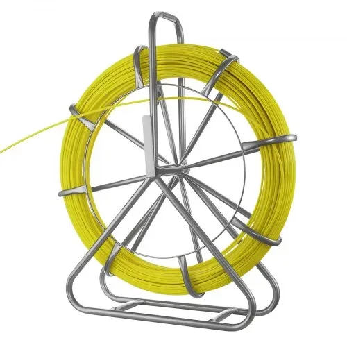VEVOR Fiberglas Kabel Rad 152 m Ø6,3mm Glasfaserstab, Fischband mit Ständer, Kabeleinziehhilfe mit Markierungen, Kabeleinfädler, Kabelzieher für Wände & Elektroinstallationsrohre, Nichtleitend – Bild 10