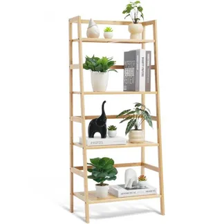 VEVOR 4-stöckiges Bambus Leiterregal trapezförmiges offenes Bücherregal, Aufbewahrungsregal, freistehender Blumenpflanzenständer Aktenregal ideal für Badezimmer Schlafzimmer Büro Arbeitszimmer VEVOR 4-stöckiges Bambus Leiterregal trapezförmiges offenes Bücherregal, Aufbewahrungsregal, freistehender Blumenpflanzenständer Aktenregal ideal für Badezimmer Schlafzimmer Büro Arbeitszimmer