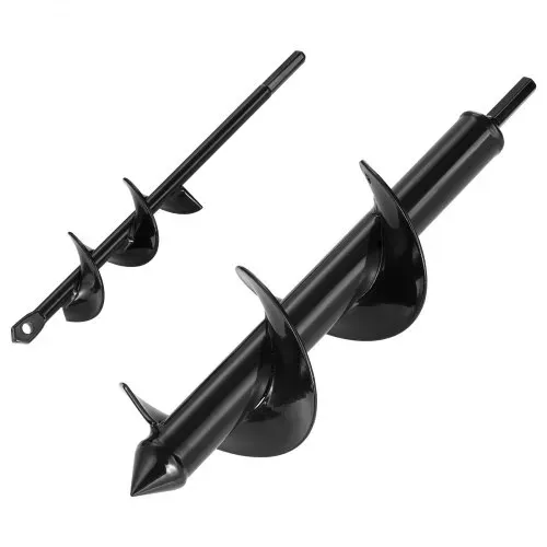 VEVOR Erdbohrer für Bohrmaschine, 2er-Set, Ø 8x30 cm & Ø 4x22 cm, Gartenbohrer für 3/8-Zoll-Sechskant-Bohrer, Pfahlbohrer, Durchlässenbohrer für Blumenzwiebeln, Lochbohraufsätze für Bagger – Bild 9