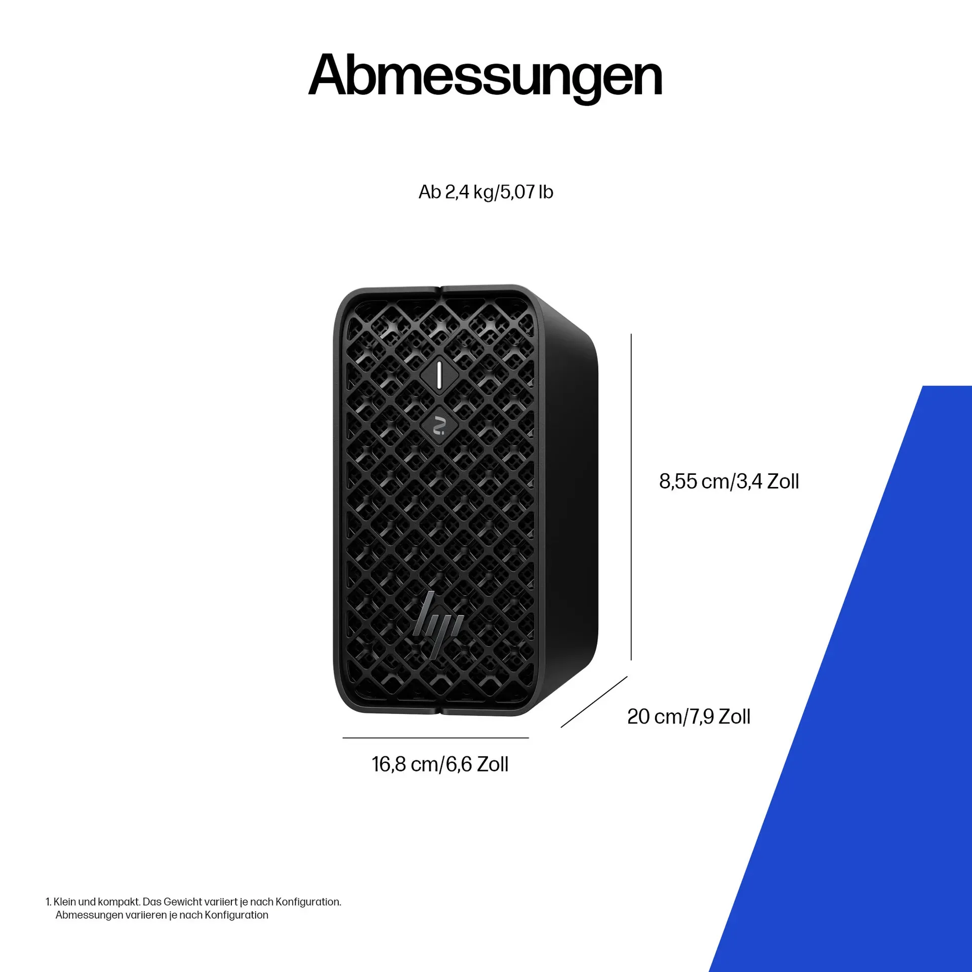 HP Z2 G1a Copilot+ PC AMD Ryzen AI Max+ PRO 395 128 GB LPDDR5x-SDRAM 2 TB SSD Windows 11 Pro Mini PC Arbeitsstation AI Workstation, AI PC Schwarz – Bild 5