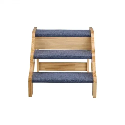 VEVOR Hundetreppe 580x430x380 mm, 3-stufige Hautiertreppe, Holztreppe geeignet für kleine, mittlere, große, ältere Haustiere sowie Welpen bis 68 kg, Hundeleiter für Betten, Sofas & Autos – Bild 10