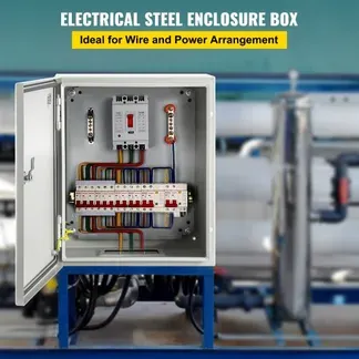 VEVOR Stahl-Elektrokasten, Elektrogehäuse, 25x20x15 cm, Kohlenstoffstahl, IP65 VEVOR Stahl-Elektrokasten, Elektrogehäuse, 25x20x15 cm, Kohlenstoffstahl, IP65
