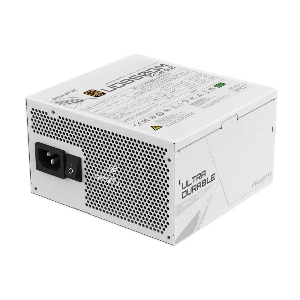 GIGABYTE UD850GM PG5W Netzteil - PCIe 5.0, 80 PLUS Gold, Vollmodulares Design, 120-mm-Lüfter, ATX 3.0 kompatibel, EU-Stecker – Bild 2