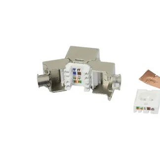 Keystone, Modul, TP-Buchse(RJ45), CAT6A, 500MHz, Slim-line/Short mit Staubschutzklappe, Synergy 21, Keystone, Modul, TP-Buchse(RJ45), CAT6A, 500MHz, Slim-line/Short mit Staubschutzklappe, Synergy 21,