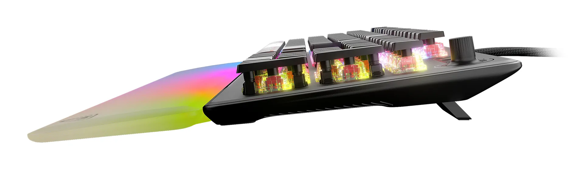 Turtle Beach Vulcan II Max – Optisch-mechanische PC-Tastatur, anpassbare RGB-Beleuchtung, Handballenauflage, lineare Titan II-Schalter, Aluminiumplatte – Schwarz – Bild 4