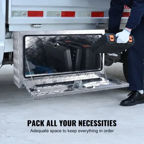 VEVOR Truckbox Werkzeugbox Anhängerbox Werkzeugkasten 760x355x405mm Pickup-Aufbewahrungsbox, Aluminium-Diamantplatten-Werkzeugkasten mit Schloss & Schlüsseln, Wasserdichte Anhänger-Aufbewahrungsbox – Bild 2