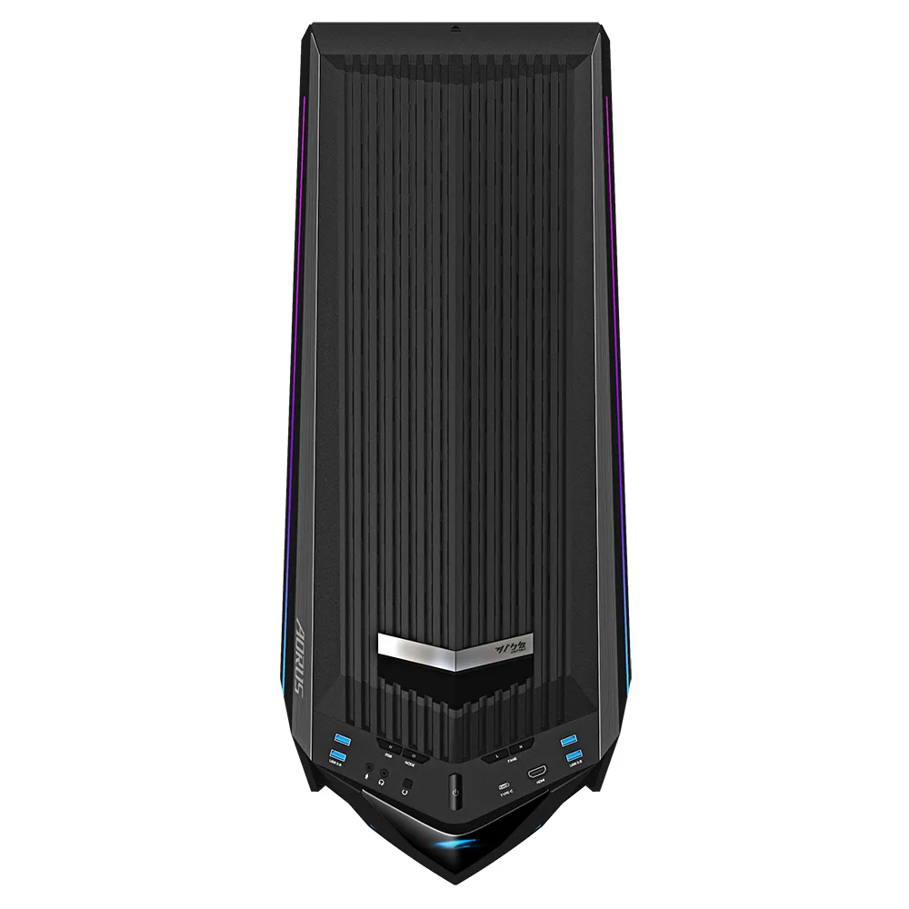 GIGABYTE AORUS C700 GLASS PC-Gehäuse – Full-Tower, unterstützt bis zu E-ATX & 420-mm-Radiatoren, vorinstallierte 5x 120-mm-Lüfter, USB 3.1 Typ-C, RGB Fusion – Bild 6