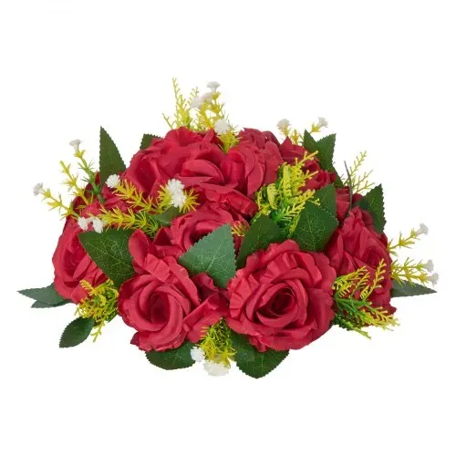 VEVOR Kunstblumen, 10 Stück, 240 x 240 x 120 mm, Kunstblumenkugeln, künstliche Blumenarrangements, Seidenrosen Blumenstrauß für Hochzeits-Tafelaufsätze, Tischdekorationen zu Hause, Partys – Bild 8