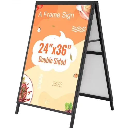 VEVOR Kundenstopper Gehwegaufsteller Werbetafel 61 x 91 cm, Plakatständer Q235-Stahl Plakatständer mit A-Rahmen, Werbeaufsteller Gehwegaufsteller für Restaurants, Bars, Cafés, Unternehmen usw. – Bild 8