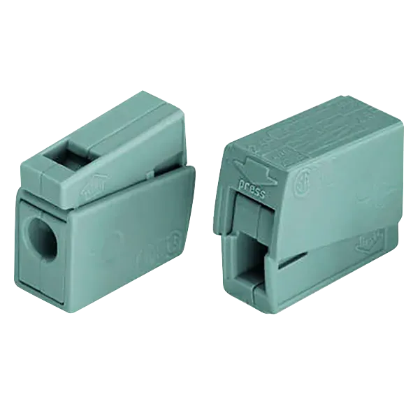 Leuchtenklemme WAGO, max. 2,5mm², alle Leiterarten, grau, 2 Klemmstellen Leuchtenklemme WAGO, max. 2,5mm², alle Leiterarten, grau, 2 Klemmstellen