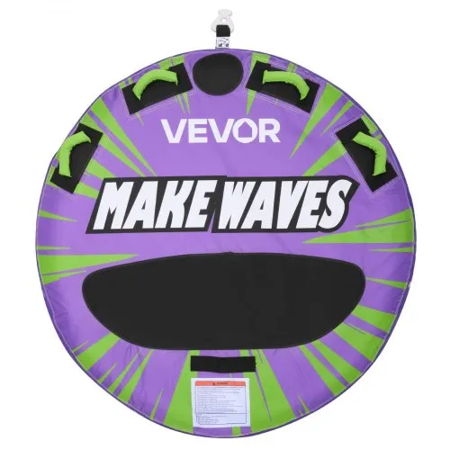 VEVOR Towable Tube für Boote, Wassersport-Schleppreifen für 2 Personen, bis 154 kg Tragfähigkeit, mit Antirutschpolstern, Nylonhülle, Gepolsterten Griffen und Sicherheitsventil, für Seen, Flüsse, Lila VEVOR Towable Tube für Boote, Wassersport-Schleppreifen für 2 Personen, bis 154 kg Tragfähigkeit, mit Antirutschpolstern, Nylonhülle, Gepolsterten Griffen und Sicherheitsventil, für Seen, Flüsse, Lila