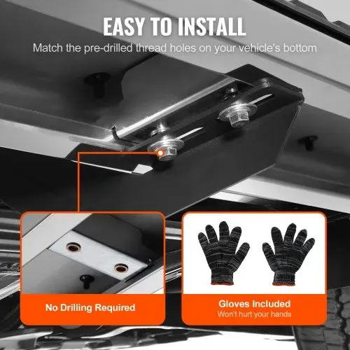VEVOR Trittbretter, 6-Zoll-Trittbretter, kompatibel mit 2019–2023 Chevy Silverado/GMC Sierra 1500/2020–2024 Silverado/Sierra 2500/3500HD Crew Cab, 201 Edelstahl-Seitentrittbretter, 227 kg, 2-teilig – Bild 5