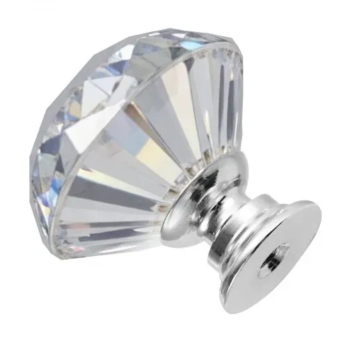 VEVOR Möbelknöpfe, 12er-Pack, 31 mm Schrankknöpfe aus Acryl & Zinklegierung, Schubladenknöpfe, massive Küchenknöpfe in Diamantform, Knauf mit Schrauben für Badezimmer, Schränke, Schubladen – Bild 9