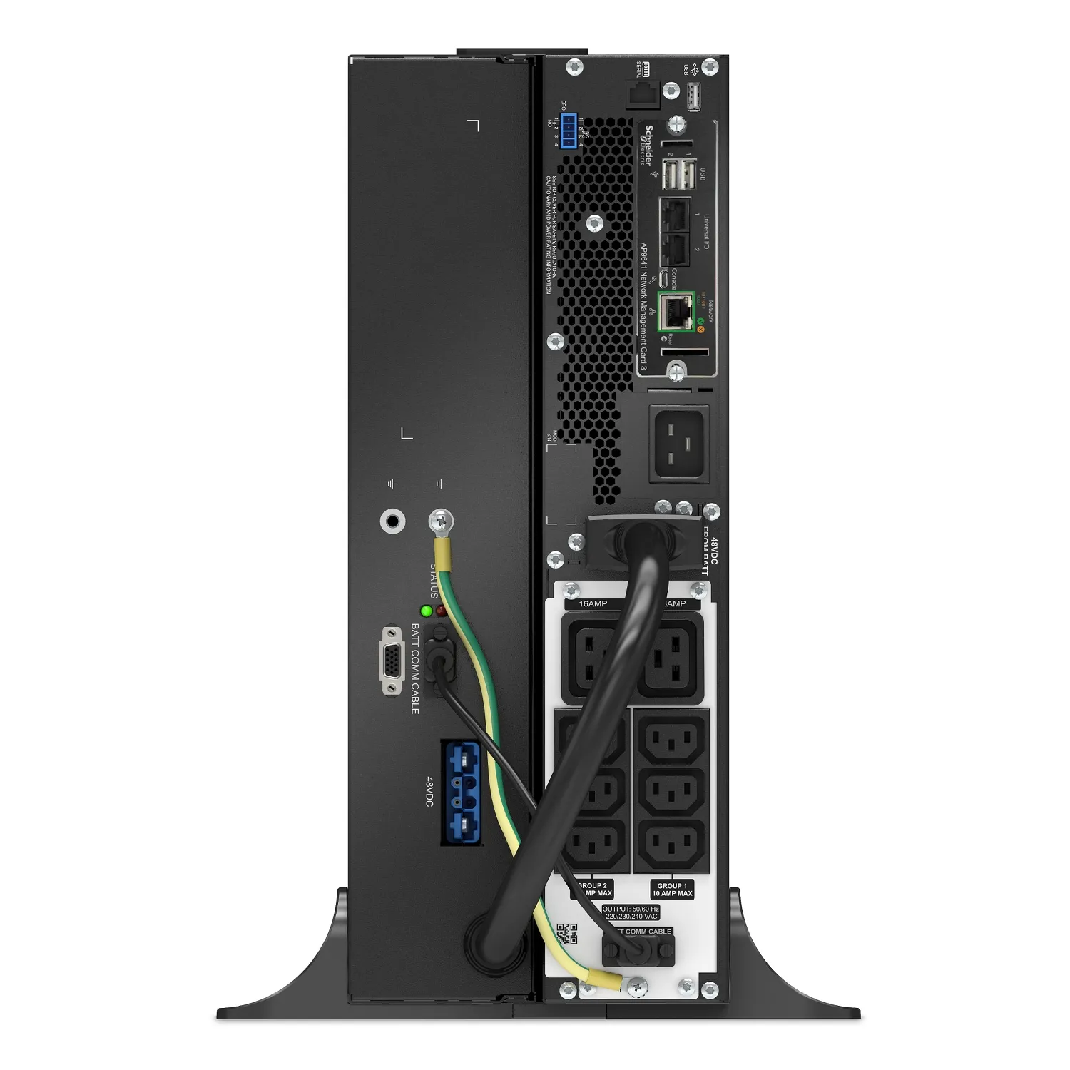 APC Smart-UPS On-Line, 3kVA, Lithium-Ionen, Rackmontage 4HE, 230V, 6x C13+2x C19 IEC Ausg., Netzwerkkarte, SmartSlot, lange Laufzeit, Rack-Einbausatz – Bild 4