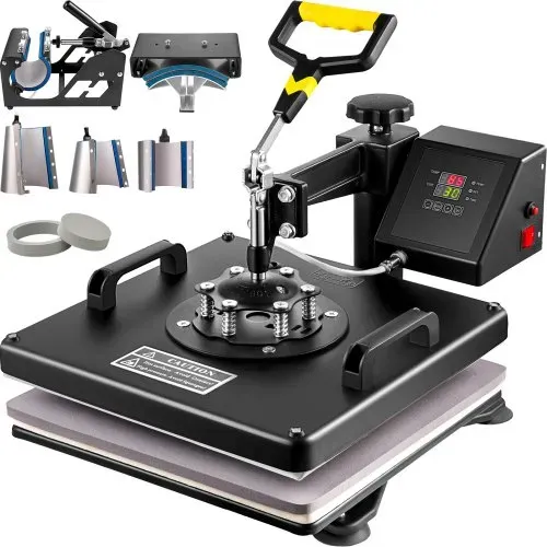 VEVOR 8 in 1 Heißpresse Transferpresse für Textiltransferpresse Textilpresse mit Plattenpresse von 38 x 38 cm Textildruckpresse von 1000 w Geeignet für – Bild 5