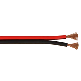 Lautsprecherkabel 50m-Ring, 2×0,75mm, schwarz/rot Lautsprecherkabel 50m-Ring, 2×0,75mm, schwarz/rot