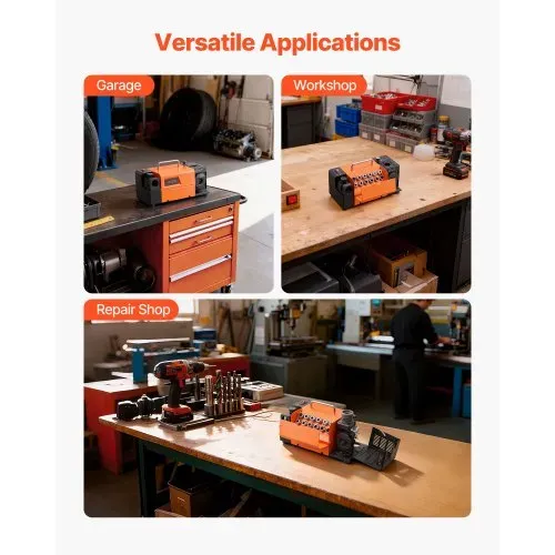 VEVOR Bohrerschleifgerät MR-13B, 3-15 mm, mit einstellbarem Lippenfreiwinkel & 95°-135° Spitzenwinkel, 4600 U/min 120-W-Schärfgerät mit 13 Spannzangen, CBN- & SDC-Schleifscheiben – Bild 5