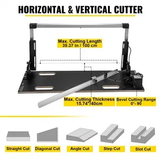 VEVOR Styroporschneider, 200W Schaumschneider aus Aluminiumlegierung, 360℃ Styrocutter mit Nickel-Chrom-Legierung, 38V Ausgangsspannung, Schnittdicke 420 mm Nut-Maschine für Profis oder Heimwerker VEVOR Styroporschneider, 200W Schaumschneider aus Aluminiumlegierung, 360℃ Styrocutter mit Nickel-Chrom-Legierung, 38V Ausgangsspannung, Schnittdicke 420 mm Nut-Maschine für Profis oder Heimwerker