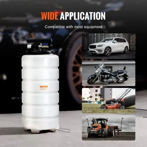 VEVOR Ölabsaugpumpe 15L Manuell Pneumatisch Ölabsauggerät 0,4–0,8 MPa Ölwechselpumpe Auto Absaugpumpe Handpumpe Flüssigkeitsabsaugpumpe Geeignet zum Absaugen von Motoröl Getriebeöl Bremsflüssigkeit – Bild 5