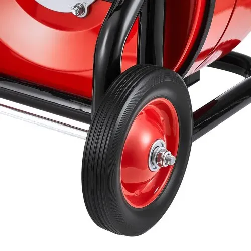 VEVOR Rohrreinigungsmaschine φ19 mm x 30 m, Reinigungsspirale mit Automatischer Zufuhr, Mehrradkombination, 6 Schneidwerkzeugen & Pneumatischem Fußschalter für Rohrdurchmesser von 100 bis 200 mm – Bild 10
