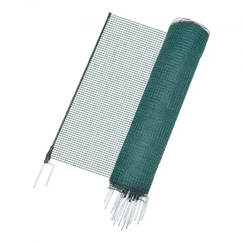 VEVOR Begrenzungszaun 25x1,2 m, Weidezaun aus PE, Mobiler Hundezaun mit Doppelspitzenpfählen & Abspannseilen, Hühnerzaun, Gartenzaun, Campingzaun für Hunde, Hühner, Pflanzen, Außenbereiche – Bild 10
