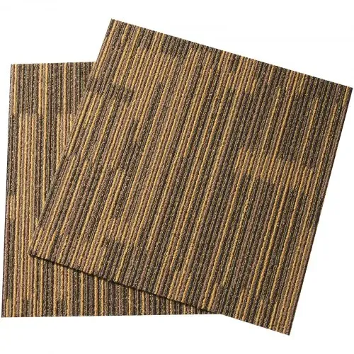 VEVOR Teppichfliesen, 500 x 500 mm, Teppichboden mit angebrachter Polsterung, weich gepolsterte Teppichfliesen, einfache DIY-Installation für Schlafzimmer und Wohnzimmer (12 Stk., gemischtes Braun) – Bild 8