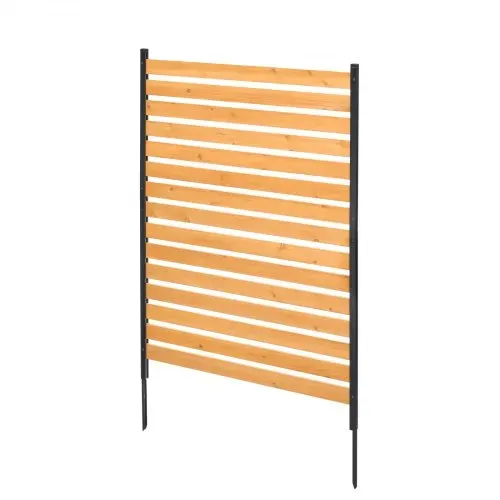 VEVOR Sichtschutzzaun aus Holz, 1550x980 mm, 1-Paneel-Sichtschutzwand für Klimaanlagen, Umzäunung für Poolausrüstung mit Metallpfählen, Mülltonnenversteck für den Außenbereich als Gartendekoration – Bild 9
