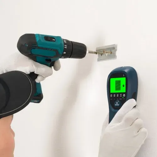 VEVOR Balkenfinder, Wandscanner, 5-in-1, elektronischer Multidetektor mit intelligentem Sensor, hochauflösendem LCD-Display & Audioalarm, für Metall, Wechselstromkabeln, Balken, Rohren, Blau – Bild 7