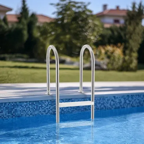 VEVOR Schwimmbadleiter, 4-stufige Treppe mit Doppelhandlauf, Pool Einstieg aus Edelstahl, 120 kg Tragfähigkeit, für 137 cm Einbaupools mit montiertem Deckbrett im Innen- und Außenbereich – Bild 7