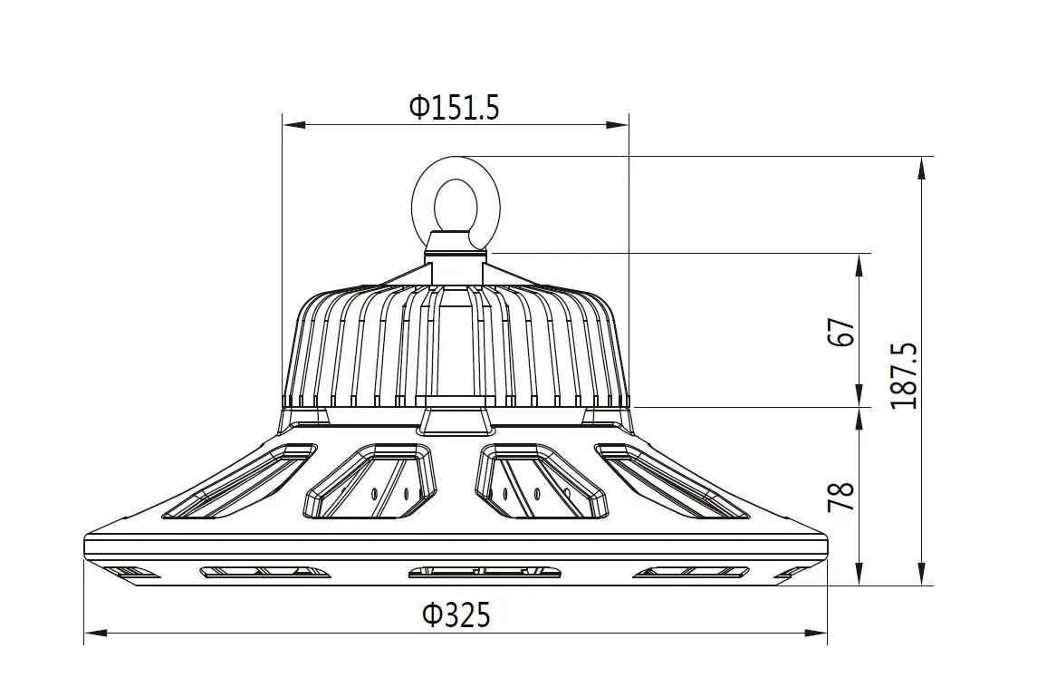 Synergy 21 LED Spot Pendelleuchte UFO 150W für Industrie/Lag – Bild 7