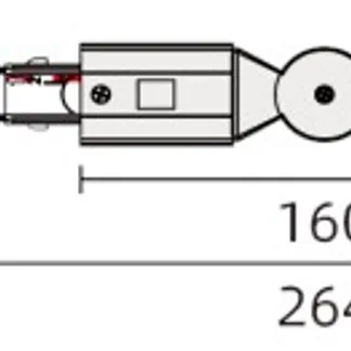 Powergear 3PH Verbinder DALI 3, Einstellbar, Schwarz Powergear 3PH Verbinder DALI 3, Einstellbar, Schwarz