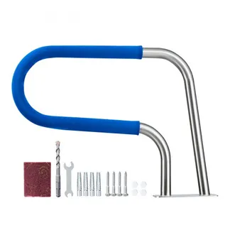 VEVOR Schwimmbad Handlauf, 788x100x558 mm, 100 kg Tragkraft, Pool Haltegriff aus Edelstahl 304, abnehmbare rutschfeste Hülle, umfangreiches Zubehör, für Poolbereiche, Wasserparks & Spa-Zentren VEVOR Schwimmbad Handlauf, 788x100x558 mm, 100 kg Tragkraft, Pool Haltegriff aus Edelstahl 304, abnehmbare rutschfeste Hülle, umfangreiches Zubehör, für Poolbereiche, Wasserparks & Spa-Zentren