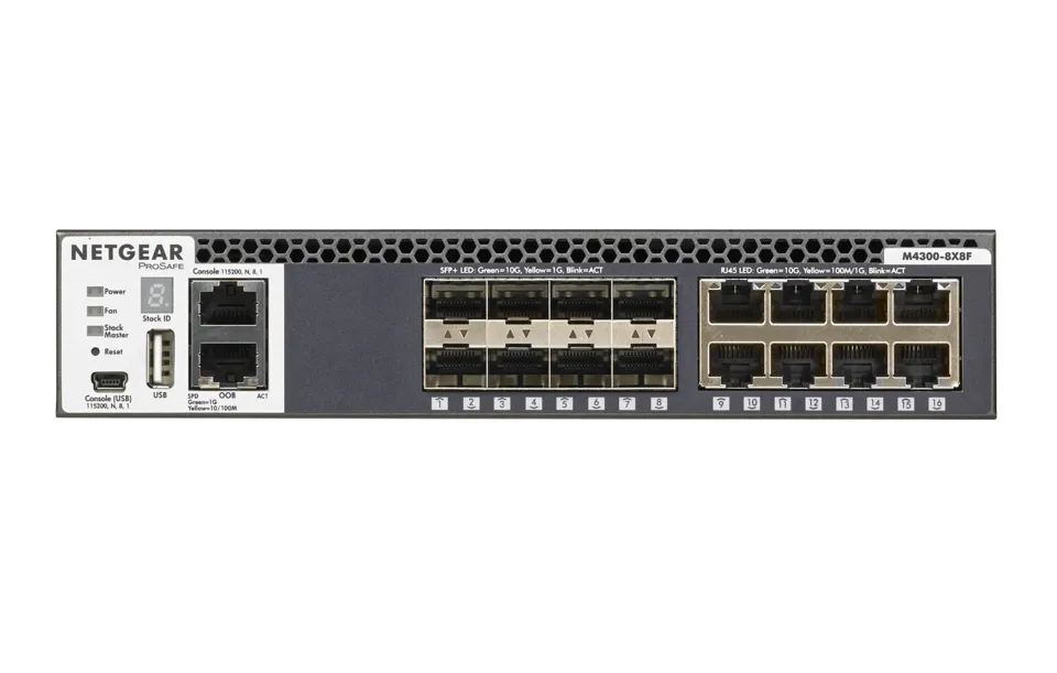 NETGEAR M4300-8X8F Managed L3 10G Ethernet (100/1000/10000) 1U Schwarz – Bild 4
