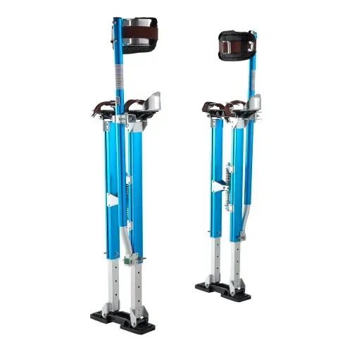 VEVOR Trockenbau-Stelzen 615-1023mm, 103kg Belastbare Arbeitsstelzen mit Doppelten Federn Rutschfesten Fußplatten & Spanngurt, Verstellbare Aluminiumstelzen für Trockenbau Deckenbau Baustelle, Blau – Bild 9
