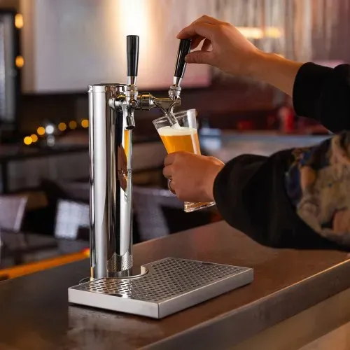 VEVOR Kegerator-Turm-Kit, Bier-Umrüstsatz mit 2 Zapfhähnen, Bier-Turmspender aus Edelstahl mit Doppelmessgerät W21.8-Regler und S-System-Fasskupplung, Bier-Tropfschale für Partys zu Hause – Bild 7