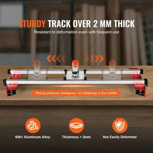 VEVOR Planfräsvorrichtung 1525mm, tragbare und leicht einstellbare Vorrichtung zum Glätten von Platten, DIY-Frässchlitten für die Holzbearbeitung, Trimmhobelmaschine zum Glätten von Holz, Heimwerker – Bild 3