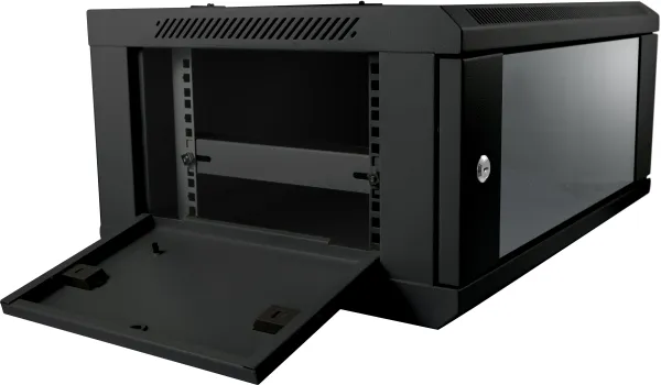 ALLNET 19"Wandgehäuse, 9HE, 1-teilig, T600mm, Schwarz, SMC-Serie, – Bild 3
