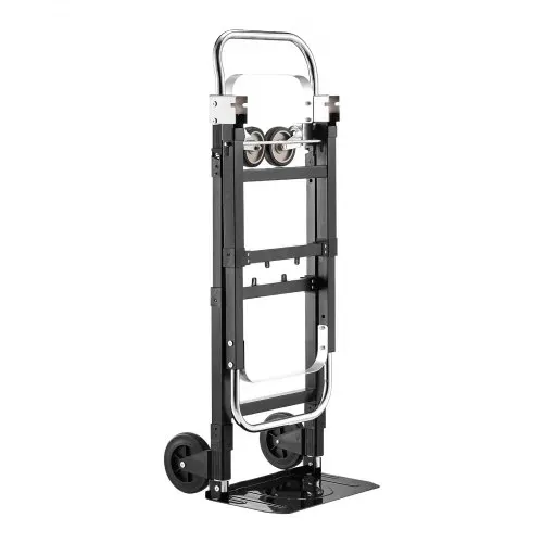 VEVOR 2-in-1-Sackkarre, zusammenklappbar, 227 kg Tragkraft im 4-Rad-Modus, umwandelbarer Transportwagen mit verstellbarem Griff, Handkarre, Transportkarre für Umzüge, Büro, Lager – Bild 10
