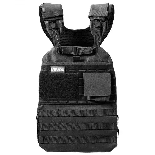 VEVOR Gewichtsweste (ohne Gewichtplatten) mit Schulterpolstern und Reflexstreifen, Trainingsweste für Krafttraining, Laufen, Joggen, Ausdauertraining, Muskeltraining, Home-Gym-Training, Unisex-Design – Bild 8