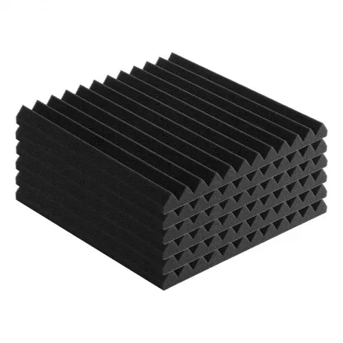 VEVOR Akustikschaumstoff Akustikpaneele, 52er-Set, 30x30x2,5cm, hochdichte schalldichte Wandplatten, Akustikplatten, Akustikschaumstoff-Matten für Studiowände und -decken, schwarz – Bild 9