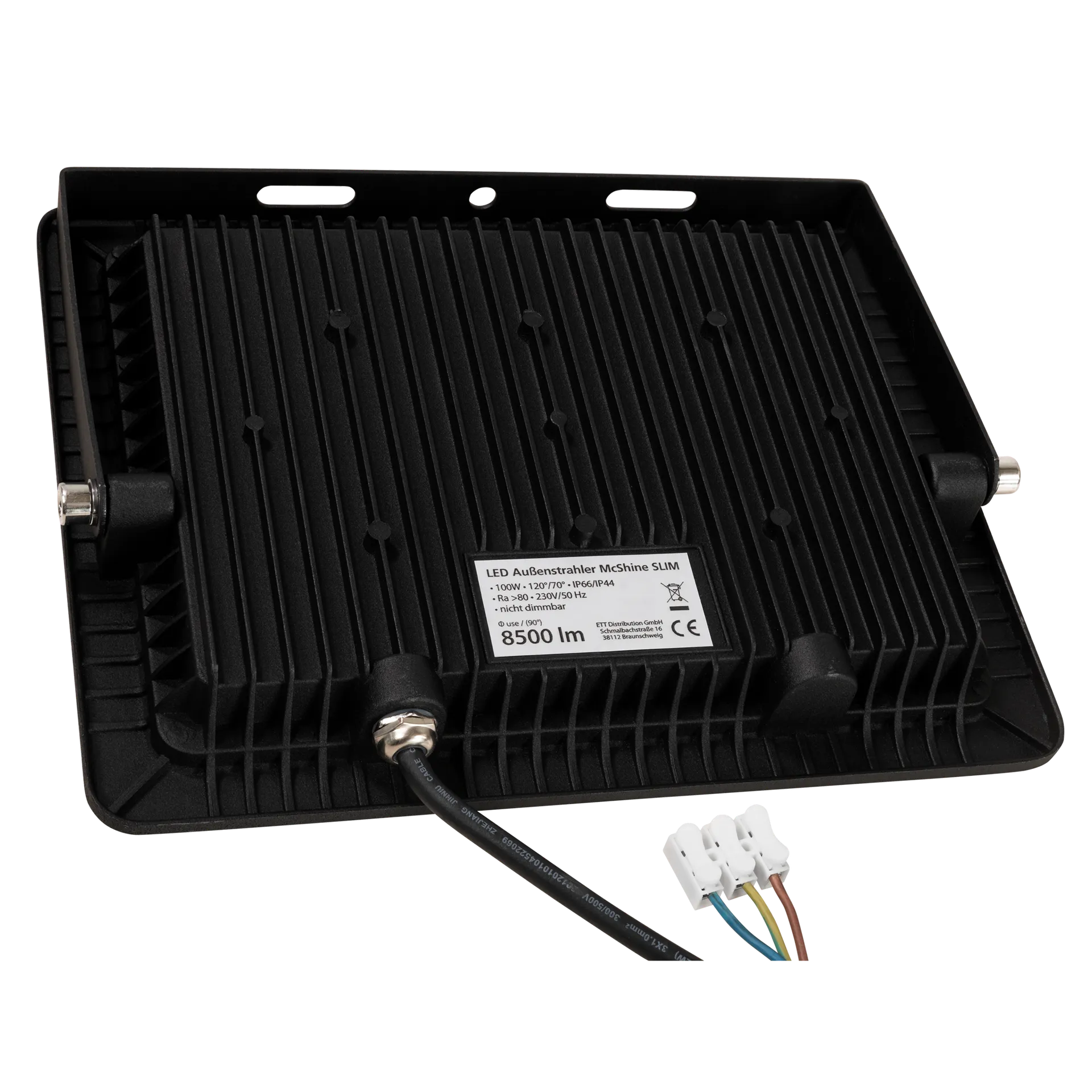 LED-Außenstrahler McShine ''Slim'' 100W, 8500 Lumen, IP66, 3000K, warmweiß – Bild 4
