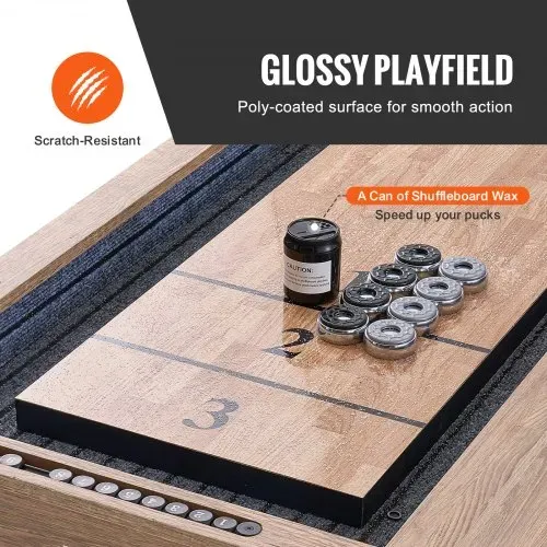 VEVOR Shuffleboard-Tisch 2 in 1 Shuffleboard Bowling-Kombispiel-Set 274cm – Bild 3