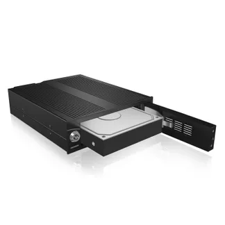 ICY BOX IB-170SK-B, Wechselrahmen, 1x 3,5″ SATA I/II/III oder SAS HDD zu 1x SATA Host, EasySwap trägerlos, Alu-Gehäuse, 4cm Lüfter, schwarz ICY BOX IB-170SK-B, Wechselrahmen, 1x 3,5″ SATA I/II/III oder SAS HDD zu 1x SATA Host, EasySwap trägerlos, Alu-Gehäuse, 4cm Lüfter, schwarz